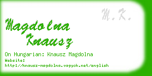 magdolna knausz business card